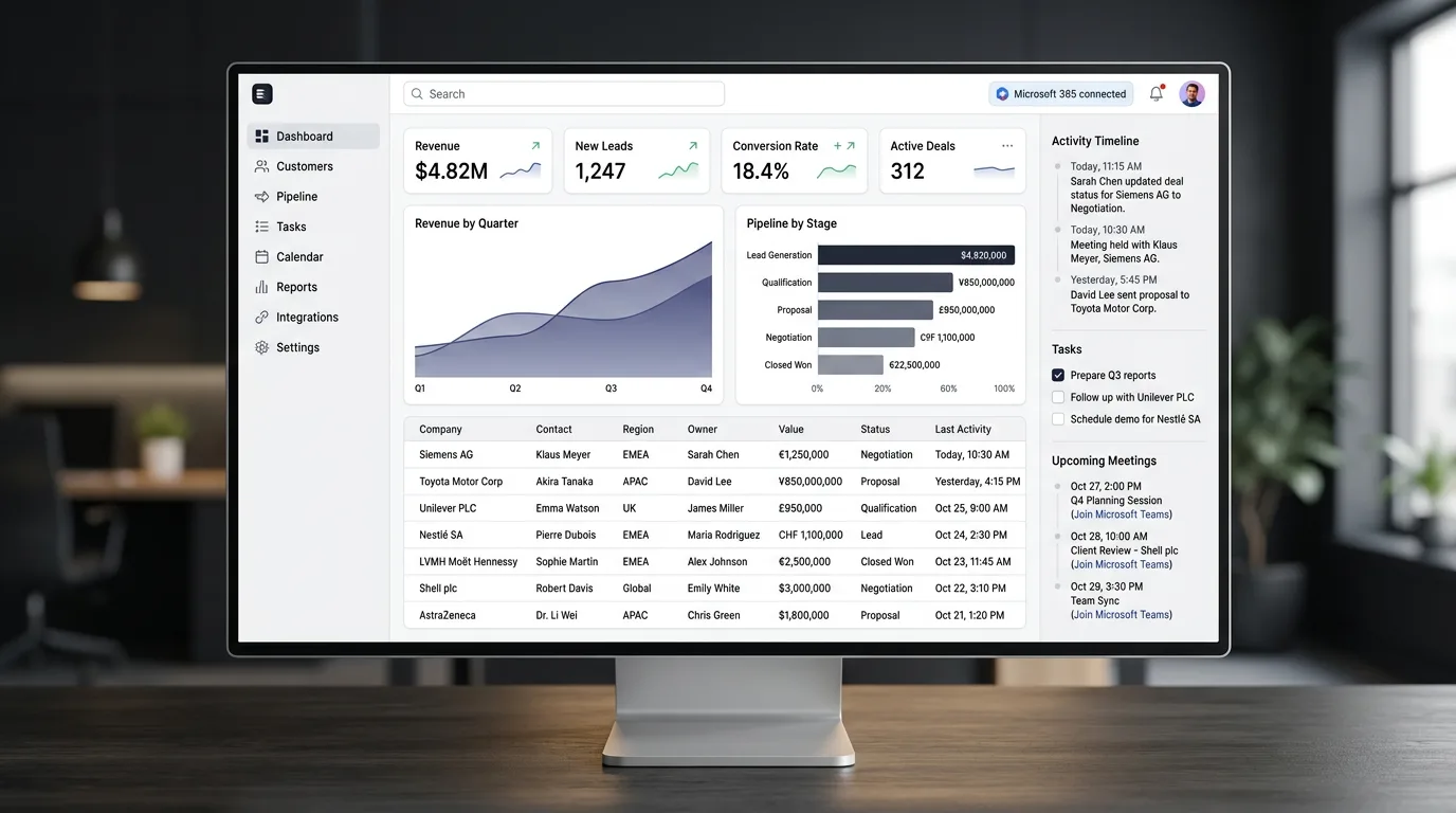 Captura del proyecto CRM corporativo